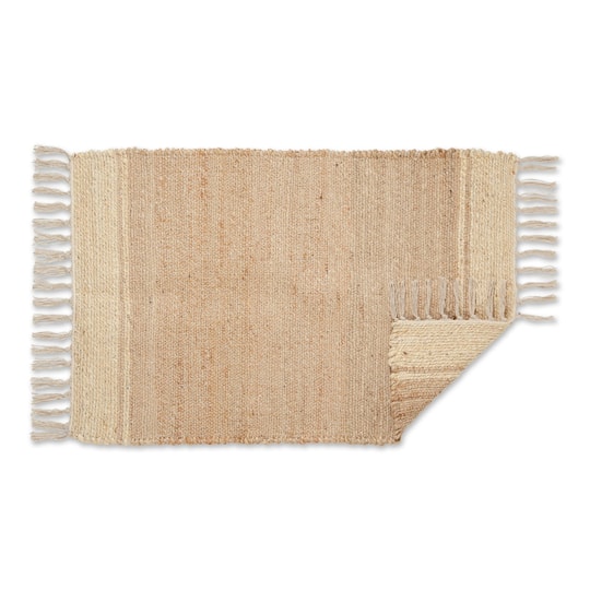 DII® Off White With Natural Jute Stripes Hand-Loomed Rug, 2ft. x 3ft.